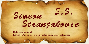 Simeon Stranjaković vizit kartica